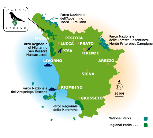 Tuscany's map